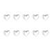 iplusmile Tooth Gem Kit  Removable Tooth Ornaments Crystal Heart Teeth Diamond Teeth Jewellery Decoration for Reflective Tooth DIY Nails Decor (10Pcs) White