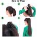 24 Inch Claw On Ponytail Extensions Soft Curly Ponytail Hair Extension Corn Wave Tails Hairpieces Synthetic For Women Ladies Medium Brown - Buy Online on GoSupps.com