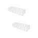 Ciieeo 2pcs Cosmetic Storage Box Storage Drawers Lipstick Stand Vanity Organizers Eye Shadow Bracket Transparentx2pcs 25x8.5x4.8cmx2pcs