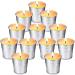 SuperSun 12 piece of candle in a metal bucket 120-180 fuel hours Natural soy wax Citronella fragrance lemon tea lights Outdoor indoor ideal for balcony terrace garden camping