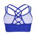 Moily Kids Girls Cirss Cross Back Crop Top Gymnastics Dance Workout Sports Bra Performing Top Blue 14