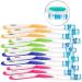 Newgen Medicals Toothbrush Large Pack - 12 Branded Toothbrushes with Tongue Cleaners Hard 4 Colors for Kids & Dental Care - Buy Online on GoSupps.com