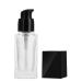 2 Pack Clear Glass Foundation Bottles - Refillable Square Lotion Bottles with Press Pump for Travel | Includes Pipette & Funnel - Buy Online on GoSupps.com