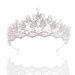 Kamirola - Baroque Wedding Crown Pearl Bride Tiaras Crystal Crown and Tiaras Flower Bridal Headpieces for Women and Girls