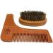 GBS 2 Piece set- All In One Beard Guide Shaping Template Tools with Oval Boar Hair Bristle Beard Brush for Men Professional Look Durable Convenient Travel-Friendly Pack of 1 - Buy Online on GoSupps.com