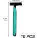 Men's 10PC Portable Manual Beard Trimmer - Travel-Ready Safety Razor with Rubber Grip | Ideal for Home & Hotel Use - Green - Buy Online on GoSupps.com