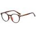 Qinzhenz retro round reading glasses anti blue light glasses computer reader anti-eye overexertion flat light mirror for women (color: light powder size: +200) +200 light powder