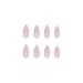 Justotry 24-Piece Press-On Nails - Short Pink & Light Blue Almond Acrylic Nails with Designs - Nude French Fake Nails for Women & Girls - Buy Online on GoSupps.com