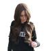 Prettyland Ladies Natural Brown Long Wig 70cm Like Real Hair Wig Wavy Curls C460