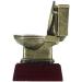 Gold Toilet Bowl Trophy | Last Place Loser Award - 6 Inch Tall - Engraved Plate Upon Request Blank (RFC) - Buy Online on GoSupps.com