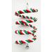 63'Bird Rope Perches(Xmas Edition) Birdcage Swing Toys 100% Cotton No Smell Peck/Chewing with Bell Climbing Standing Bungee Bird Toys for Small to Regular Size Parrot Cockatiel Birds