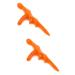 Healeved 2 STK acupuncture dots Massage tools Neck massage device reflex zone massage tab massage devices portable massage tab manual massage bars hook massage tab pp connect foot orangex2st 14.5x6.5cmx2pcs