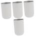 Cabilock 4 pieces of mouthwashers made of stainless steel toothpaste bathing bath cups beer jug drinking cup child juice cup travel cup toothbrush racks white japanese style stainless steel travel