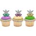 Mardi Gras Glitter Mask Cupcake Picks - 24 pc - Buy Online on GoSupps.com