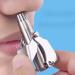 ASEANAO Premium Manual Nose Hair Trimmer for Men and Women Stainless Steel 6 Teeth V Blade Nasal Hair Clippers for Groom Birdie Waterproof Painless Battery-Free with Clean Brush & Travel Box