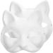 Upkoch 2 pieces of cat mask DERIAN-FUCHS-MASKE white paper empty mask Unlept wolf animal Halbe diy paintable cosplay accessories for Easter party masquerade costume