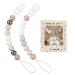 Pacifier chain boy girl silicone pacifier clips dummy holder pacifier chains for baby shower 2 pieces