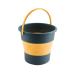 kzxbty Bucket Plastic Bucket Telescopic Portable Foot Bucket Foldable Portable Car Wash Bucket Easy Install -A Dark Green & Yellow