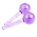 Grendly 2 x Beauty Ice Hockey Facial Massage Skin Care Crystal Glass Beauty Ball Ice Wave Stick Purple