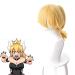 WIG for Super Mario Bowsette | Princess King Boo Ponytail - Blonde Curly Heat Resistant Synthetic Hair Cosplay + Free Wig Cap - Buy Online on GoSupps.com