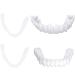 Gimly teeth set at the top and bottom lightening dentures teeth for plug in dentures nap on veneers for men women false teeth 1 pairs