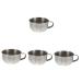 Beavorty 4pcs Shaving Soap Bowl Simple Stainless Steel Travel Cream Bowl