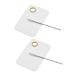 Hemoton 2 Sets Beauty Palette Makeup Mixer Eyeshadow Mixing Foundation Mixing Makeup Hand Acrylic Makeup Mixing Tray Polish Mixing Plate Manicure White Stainless Steel Nail Palette Stick