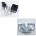 Buy 2 x 15ml Clear Glass Pump Lotion Dispenser Bottles - Quadratic Design with Replaceable Black Lid | International Shipping Available - Buy Online on GoSupps.com