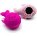 Tlily Silicone Face Cleansing Brush Cleanser Whale Shape Cleanser Exfoliator Face Scrub Washing Brush Pink - Buy Online on GoSupps.com