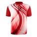 SAVALINO Men's Bowling Sublimation Printed Jersey, Material Wicks Sweat & Dries Fast, Size S-5XL XX-Large Red