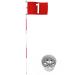 THIODOON Golf Flagstick 6ft Golf Flag and Cup for Yard Pro Detachable Golf Hole Cup and Flag for Driving Range Backyard Upgrade Anti-Rust Glass Fiber 5-Section Design with Connectors Red,White
