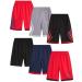 TKO Boys' 6-Pack Mesh Active Athletic Performance Dry Fit Basketball Shorts (8-16) Geometric Assortment 10-12