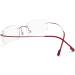 Super Light Titanium Rimless Reading Glasses +2.0 for Men & Women - Stylish Red Design - Buy Online on GoSupps.com