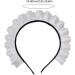 hgnxa Cosplay Maid Hair Hoop Women Elegant Pleated Lace Makeup Headbands for Girl Stage Halloween Performances Headpieces Cotton embroidery - Buy Online on GoSupps.com