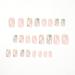 Diduikalor 24PCS Nude Short Press On Nails Square Glue On Nails | Colorful Flowers False Nails Full Cover Fake Nails | French Tip Stick On Nails For Women - Buy Online on GoSupps.com