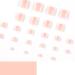 French White Short Square Press-On Toe Nails - 24Pcs Glitter Full Cover False Nails for Women and Girls - Buy Online on GoSupps.com