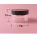 6 Pack Empty Plastic Glasses with Black Lid - Wide Opening Round Containers for Cosmetics Makeup Cream Lotion & Eyeshadow - 250g Each - Buy Online on GoSupps.com