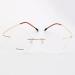 Rimless Retro Round Reading Glasses for Men & Women - Oversized Multifocal +2.0 Gold Readers - Buy Online on GoSupps.com
