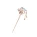 Chinese Hair Pin Shiny Tassel Rhinestone Chinese Hair Stick Flower Hair Clips Fashion Hair Stick Hair Accessories Chinese Style Hair Sticks for Decorative Hair Solid Hairstyle for Women Girls