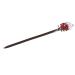 FRCOLOR Chinese Hair Stick Flower Hair Chopsticks Red Agate Vintage Hairpin Chignon Pin Hair Styling Hair Making Accessories for Women Wedding Hanfu Cheongsam