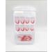 French Style Beveled Short Coffin Nails Red Ballerina Press on Nails - Buy Online on GoSupps.com