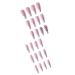 MIQIQAO C_DiamondWhite Coffin Nails - 24 Shiny Long Ballerina Stick-On Nails with Glue | International Shipping Available - Buy Online on GoSupps.com