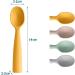 Vicloon Silicone Baby Feeding Training Spoon Set - 4pcs Self-Feeding Weaning Spoons for Kids, Toddlers, Children, Infants - Grey/Green/Pink/Yellow - Buy Online on GoSupps.com