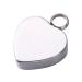 TEHAUX Necklace Chain Stainless Bottle Heart Shaped Simple Silver Pendant Neck Perfume Steel