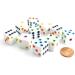 Set of 10 White 16mm D6 Standard Dice with Multi-Color Pips - Pack of 10 - Buy Online on GoSupps.com