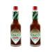 Tabasco - Chipotle Pepper Sauce - Smoked Red Jalapenos 60 ml - Pack of 2