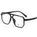 PARWANA Clear Vision Blue Light Blocking Eyewear Reading Glasses Oversized Computer Readers New Flat Light Mirror +100 Black
