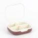 Portable Small Pill Box Travel Pill Box 4 Compartment Daily Pill Box for Medicines Drugs Vitamins and Fish Oil(Purple) 4 compartment Purple