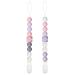 Flow fire Silicone Dummy Clip for Girl and Boys 2Pcs Baby Dummy Clips Fit All Soothers and Dummies Purple and White 2PCS
