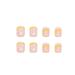 Summer Lemon Press on Nails - 24pcs Short Square Coffin Nude Fake Nails with Glue | Cute & Graceful DIY Nail Art for Women - Buy Online on GoSupps.com